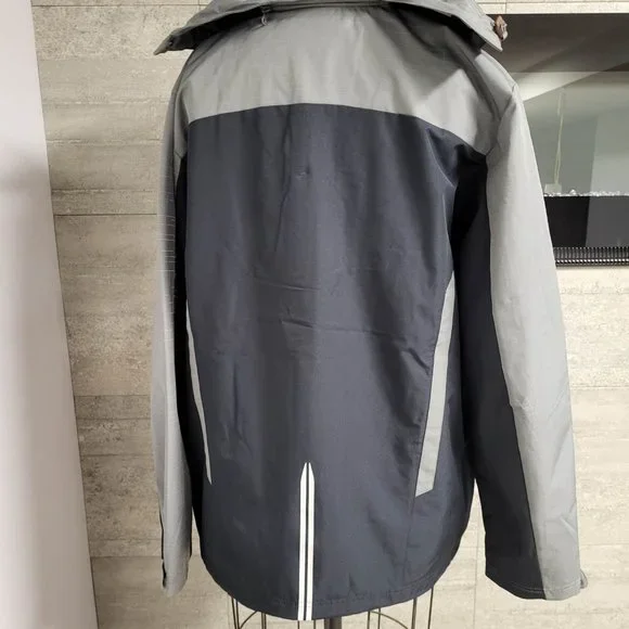 North End Apparel Interactive Colour Block Shell, Large, Black/Graphite/Red - Picture 3 of 10